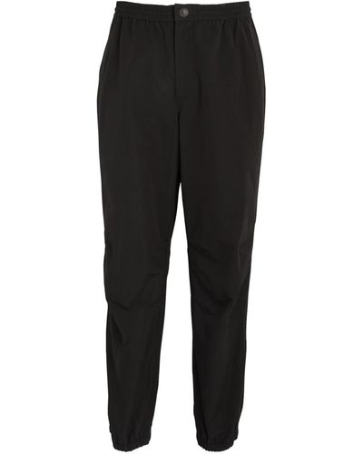 Theory Cotton-blend Cuffed Track Trousers - Black