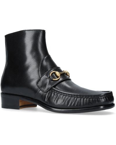 Gucci Vegas Horsebit Ankle Boots - Black
