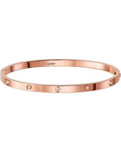 Cartier Small Rose Gold And Diamond Love Bracelet - Natural