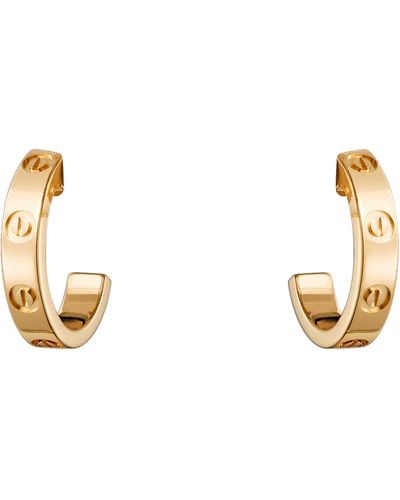 Cartier Yellow Gold Love Hoop Earrings - Metallic