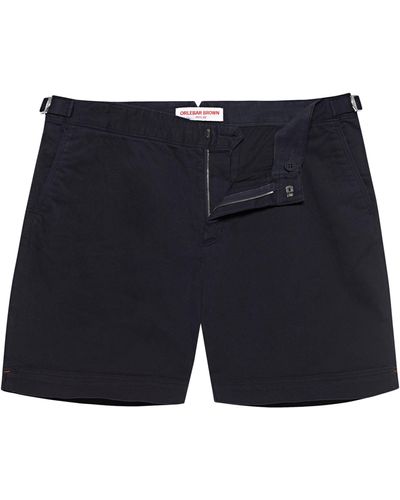 Orlebar Brown Cotton Twill Bulldog Shorts - Blue