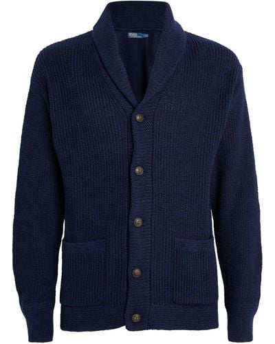Polo Ralph Lauren Linen-cotton Cardigan - Blue