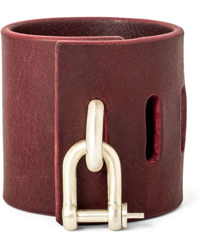 Parts Of 4 Leather Restraint Charm Bracelet - Red