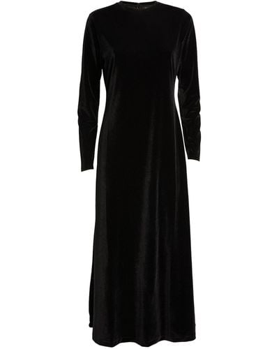 Polo Ralph Lauren Slim-fit Stretch-velvet Maxi Dress - Black