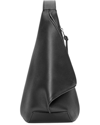 Loewe Leather Anton Sling Cross-body Bag - Grey