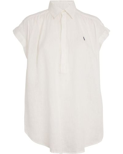 Polo Ralph Lauren Linen Polo Pony Shirt - White