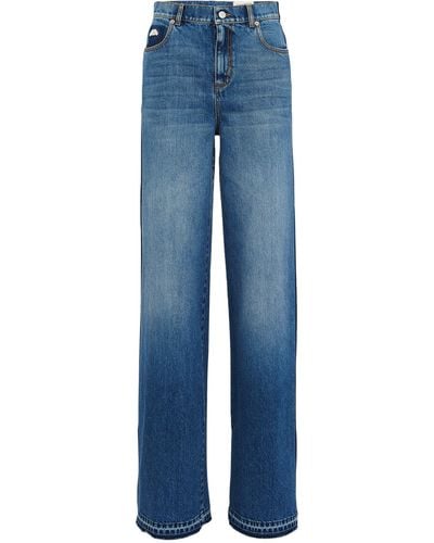 Alexander McQueen High-rise Wide Leg Jeans - Blue