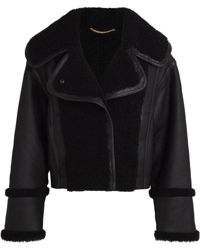 Victoria Beckham Shearling Jacket - Black