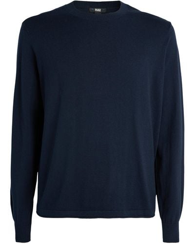 PAIGE Organic Cotton-wool Champlin Sweater - Blue