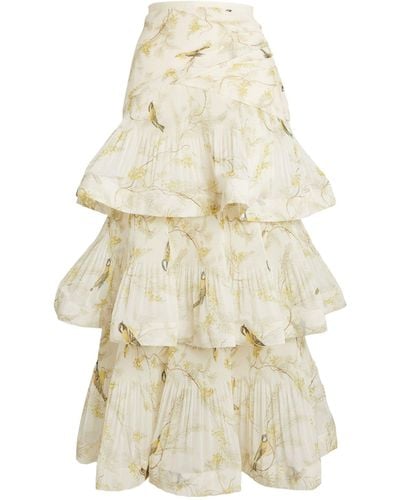 Zimmermann Pleated Maxi Skirt - White
