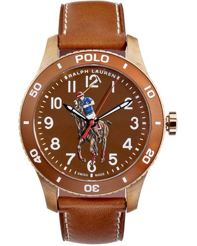 Ralph Lauren Bronze Polo Sport Watch 42mm - Brown