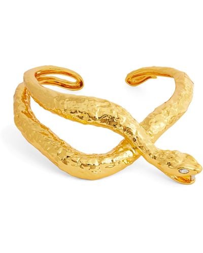 Alexis Gold-plated Serpent Collar Necklace - Metallic