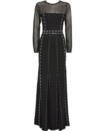 St. John Crystal-embellished Maxi Dress - Black