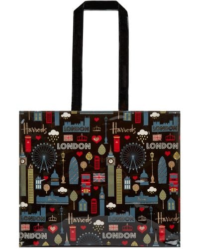 Harrods Glitter London Shoulder Bag - Black
