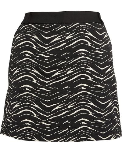 MAX&Co. Animal Print Mini Skirt - Black