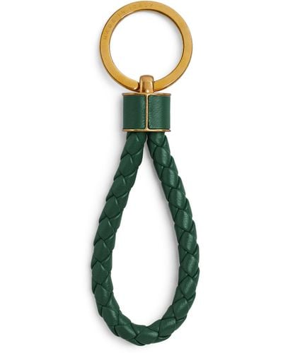 Bottega Veneta Intreccio Key Ring - Green