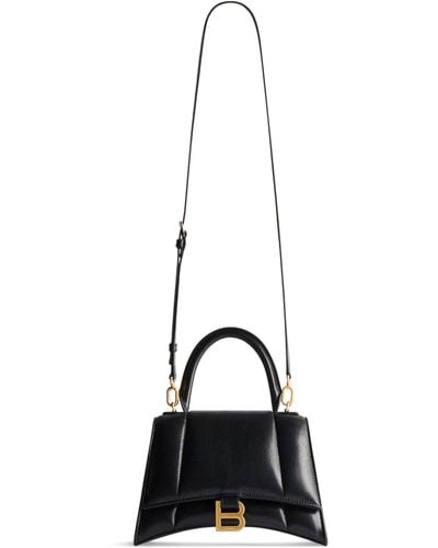 Balenciaga Small Padded Hourglass Top-handle Bag - Black