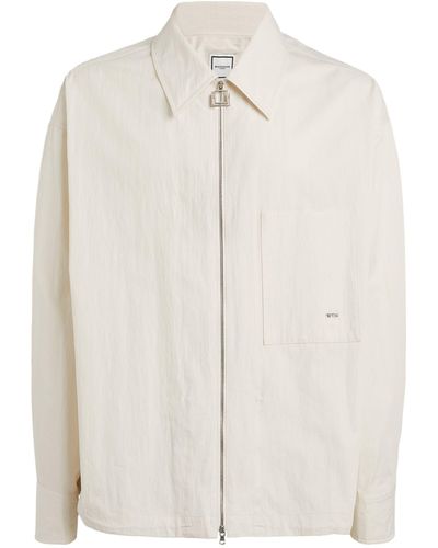 WOOYOUNGMI Cotton-blend Crackled Long-sleeve Shirt - White