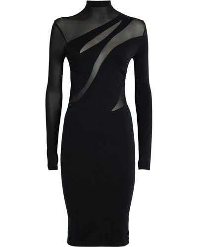 Wolford Sheer Opaque Mini Dress - Black