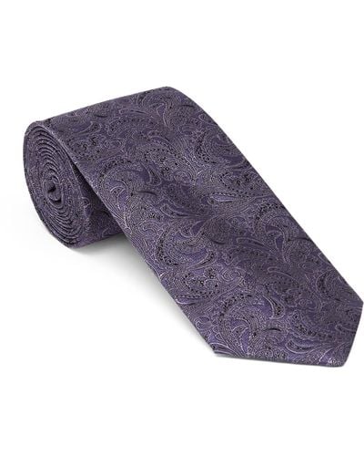 Brunello Cucinelli Silk Jacquard Paisley Tie - Purple
