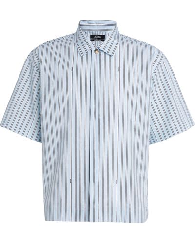 Jacquemus Short-sleeve Pinstripe Shirt - Blue