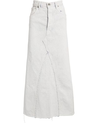 Maison Margiela Painted Denim Skirt - White