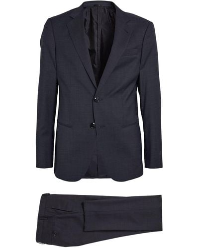 Giorgio Armani Wool Single-breasted Two-piece Suit - Blue