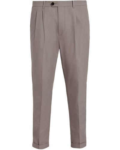 AllSaints Cotton-blend Cropped Tallis Pants - Gray