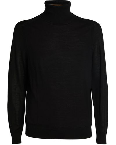 Paul Smith Merino Wool Rollneck Jumper - Black