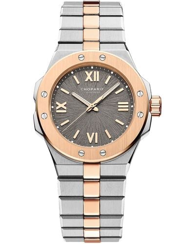 Chopard Rose Gold And Stainless Steel Alpine Eagle Watch 33mm - Grey