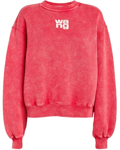 Alexander Wang Terry Cotton Essential Sweatshirt - Red