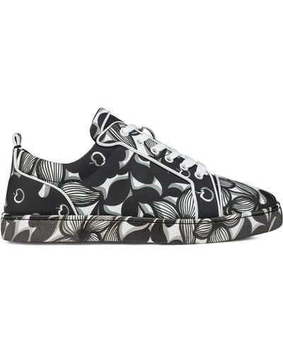 Christian Louboutin Louis Orlato Floral Low-top Trainers - Black
