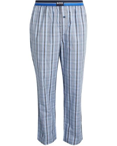 BOSS Check Pyjama Trousers - Blue