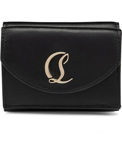 Christian Louboutin Loubi54 Leather Compact Wallet - Black