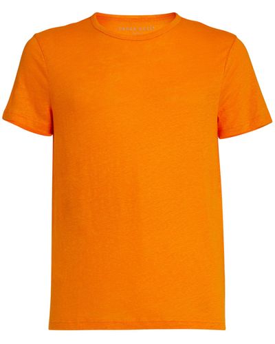 Derek Rose Linen Jordan T-shirt - Orange