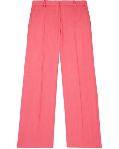 The Kooples Wide-leg Tailored Trousers - Pink