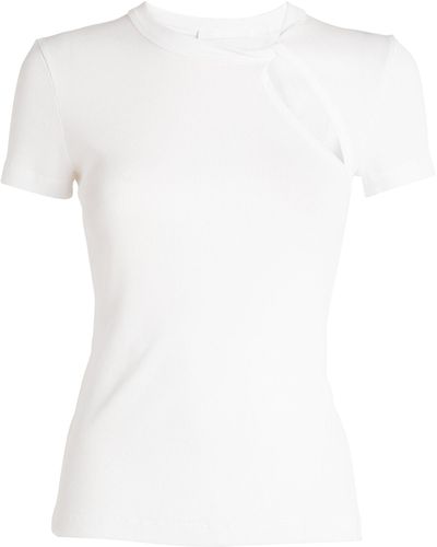 Helmut Lang Cotton Cut-out T-shirt - White