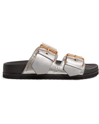 AllSaints Leather Sian Sandals - Gray