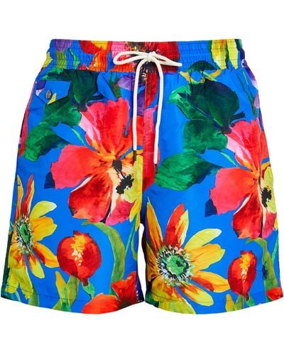 Polo Ralph Lauren Floral Print Swim Shorts - Blue