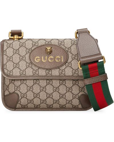 Gucci Small Gg Supreme Messenger Bag - Gray