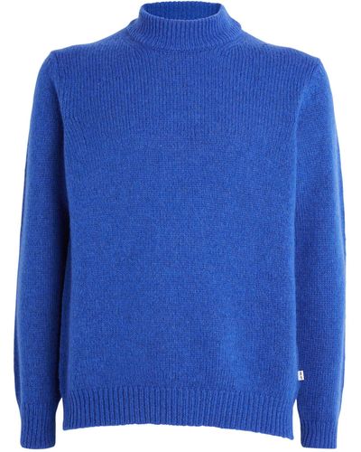 NN07 Wool High Neck Sweater - Blue
