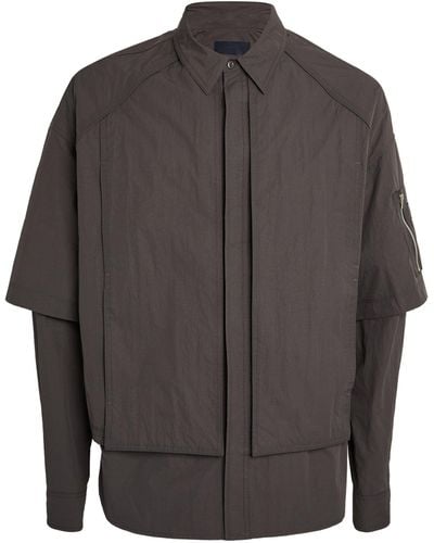 Juun.J Layered Shirt Jacket - Gray