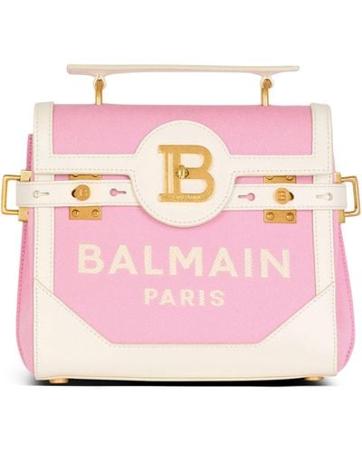 Balmain Canvas B-buzz 23 Shoulder Bag - Pink