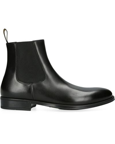Doucal's Leather Flex Chelsea Boots - Black
