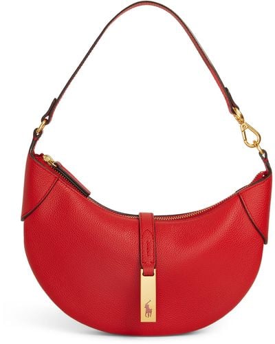 Polo Ralph Lauren Small Leather Polo Id Shoulder Bag - Red