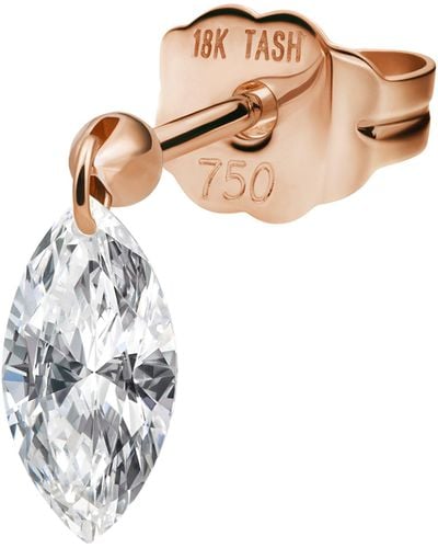 Maria Tash Floating Marquise Diamond Charm Single Stud Earring (6mm) - White