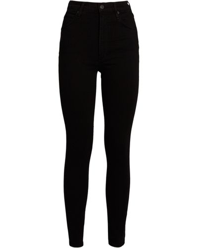 Citizens of Humanity Sloane High-rise Skinny Jeans in Black | Lyst