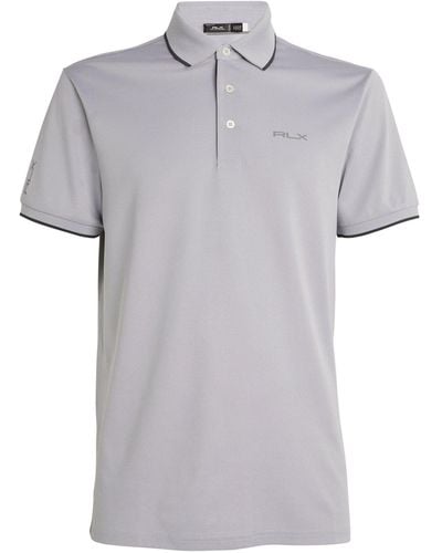 RLX Ralph Lauren Logo Short-sleeve Polo Shirt - Gray