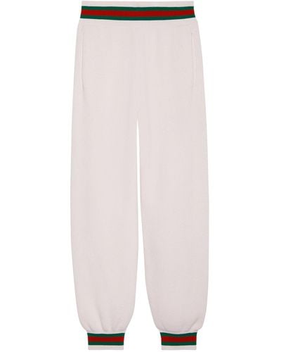 Gucci Wool Web-trimmed Trousers - Pink