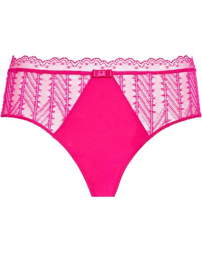 Simone Perele Lace-trim Shorty Briefs - Pink